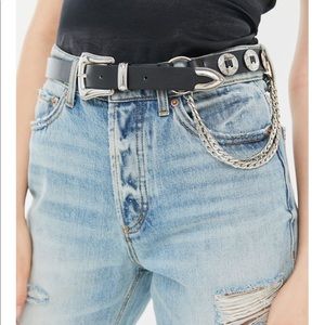 Hang Chain Western Belt WHITE